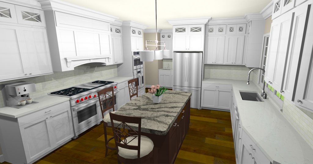 3D floor plans of kitchen home renovation