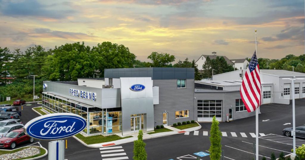 Fred Beans Ford Dealership after car dealership construction project