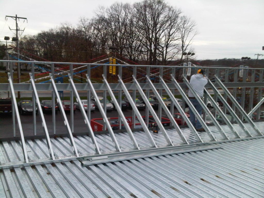 hyundai car dealership construction exterior roof