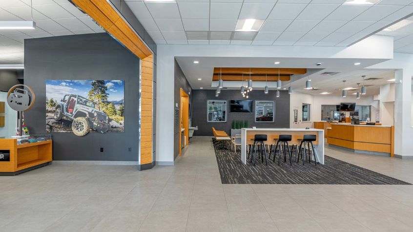 EV dealership design and modern style