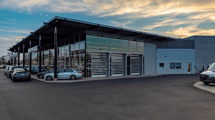 Luxury car showroom EV dealership design