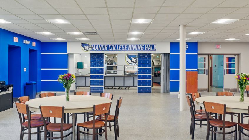 Manor College Dining Hall university construction