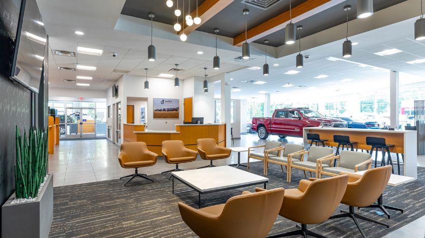 Modern dealership customer lounge trends