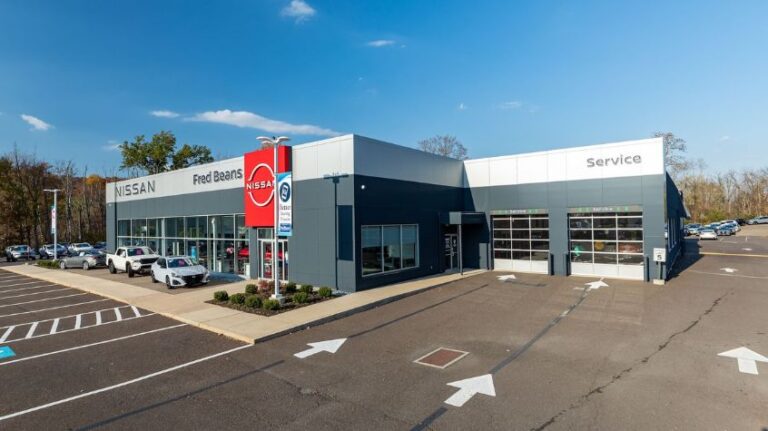 Nissan dealership after exterior renovation