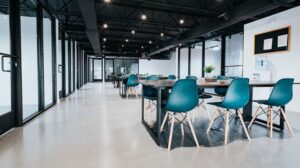 Commercial construction in Pennsylvania for a modern coworking space at Blu Bear Media Studio