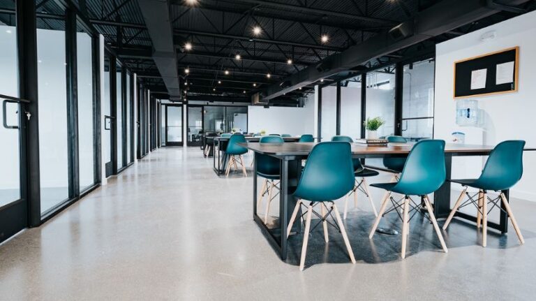 Commercial construction in Pennsylvania for a modern coworking space at Blu Bear Media Studio